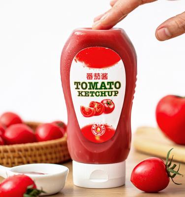 China 450g Tomato Sauce Ketchup hot chocalate jam Plastic Seasoning Bottles Ketchen Squeeze bottle for sale