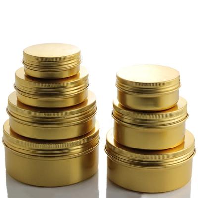 China Rose Gold Cream Aluminum Cosmetic Jar 5ML-250ML for sale