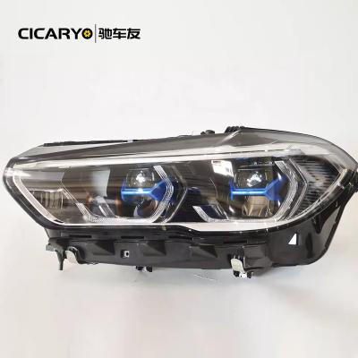 China Same as genuine Cicaryo Second-hand original Genuine headlight for BMW X5 G05 2020 Laser version used Headlight with logo from old car for sale