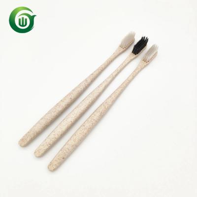 China OEM Disposable Hospitality Wholesale Wheat Straw Toothbrush For Travel for sale