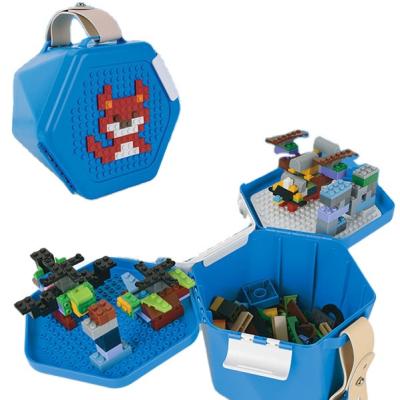 China Hot Wholesale Children's ABS Plastic Lego Building Blocks Storage Box Storage Box for sale