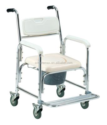 China Caremax Factory Supply Good Price Aluminum Rehabilitation Shower Commode Chair CA614L for sale