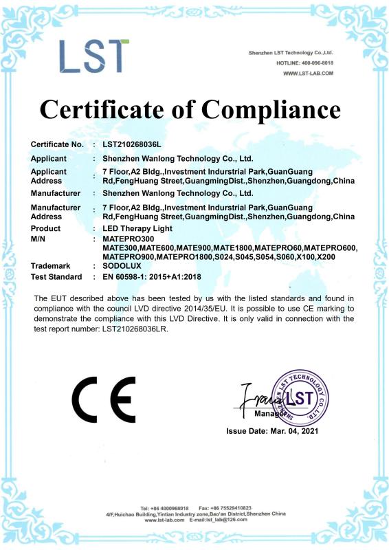 CE - Shenzhen Wanlong Technology Co., Ltd.