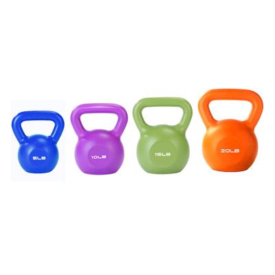 China Universal Hot Selling Fitness Cement Plastic Kettlebell, Home Gym Kettle Bell for sale