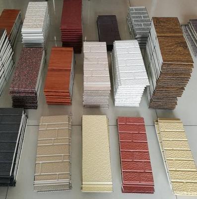 China Exterior Metal Embossing Decoration Panel /PU Exterior Wall Panel / Polyurethane Foam Sandwich Panel for sale