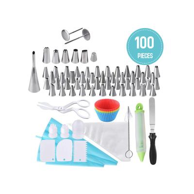 China Viables 100PCS Cake Tool Kit Icing Piping Tips Sugarcraft DIY Pastry Decorating Spouts for sale