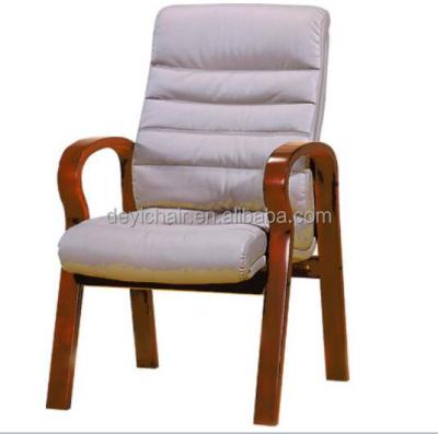 China (Height)Adjustable Wooden Leather Conference Room Chair 607-D Waiting Room Chair for sale