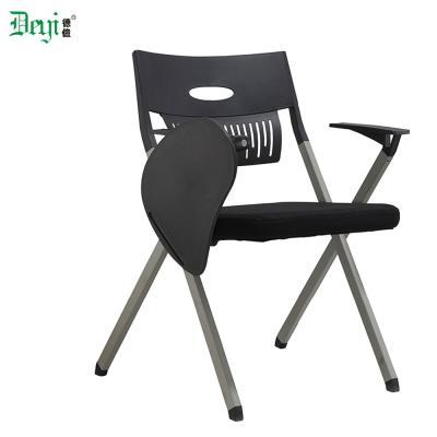 China Plastic School Chair Back With Armrest With Notebook School Chair for sale