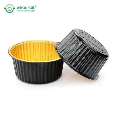 China Bakery Tray Aikou Catering Fast Food Container Bento Storage Airtight Lunch Meal Bowl Foil Casserole For Airline Catering for sale