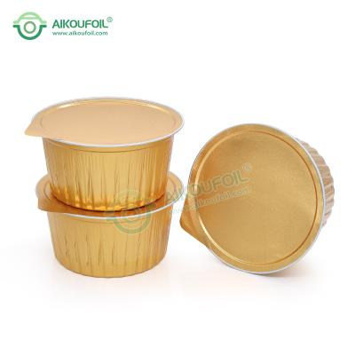 China Aikou OEM Logo For Disposable Tray Lunch Box Casserole Food Box For Small Food Packaging Aluminum Foil Container for sale