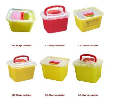 China Disposable Sharps Container F/R/T/Y Shape for choice for sale