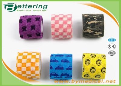 China Printed Veterinary elastic Non Woven Cohesive Bandage with various patterns available for sale