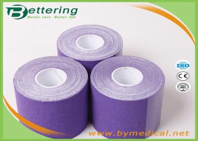 China Kinesiology Tape 5cm*5m cotton adhesive elastic tape for sporter purple colour for sale