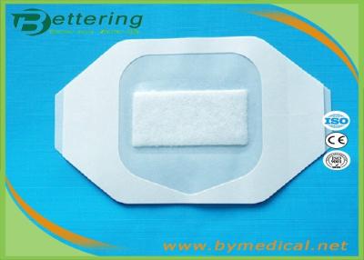 China B0607M Medical permeamble sterile transparent breathable waterproof PU film IV wound dressing with absorbent pad for sale