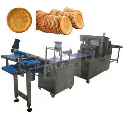 China Durable Full Automatic Bread Naan Making Machine Snack Pie Make Up Line Flat Bread Production Line Te koop