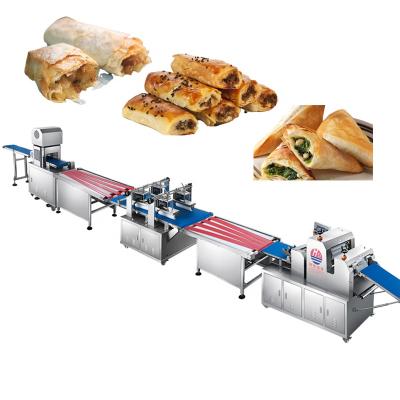 China Easily Cleaned Full Automatic Puff Pastry Machine Filo Pastry Making Machine Butter Pastry Production Line à venda