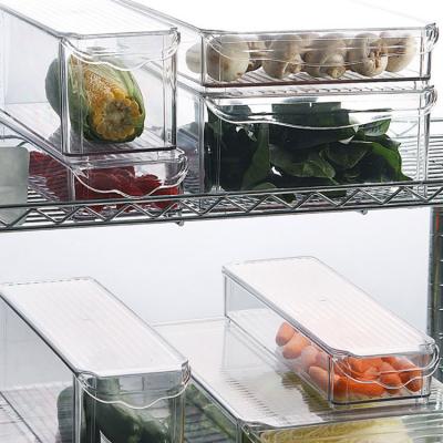 China Viable Transparent Plastic Drawer Size Kitchen Household Household Storage Box for sale