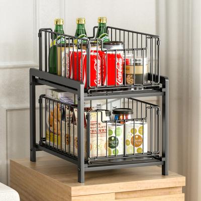 China Sustainable Multi Layer Cabinet Storage Shelving Racks Racks Detachable Kitchen Sink Storage Rack for sale