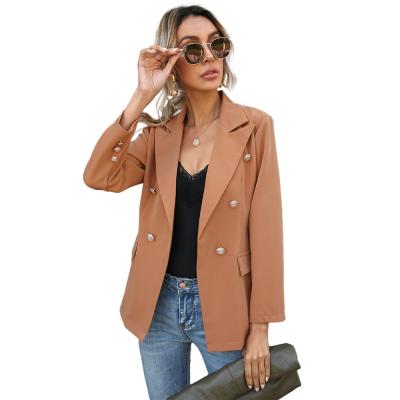 China 2021 Hot Sale Spring Autumn Lapel Button Blazer Women Small Breathable Coated Suit Jackets for sale