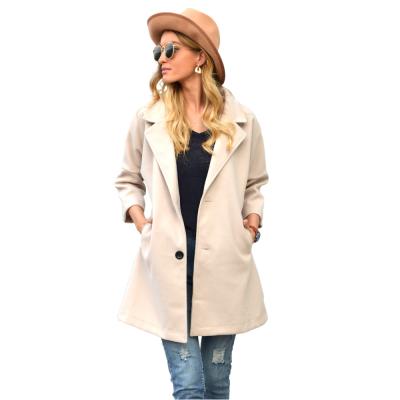 China 2021 Breathable Fashion Wool Ladies Overcoat Female Long Jacket Winter Fur Coats For Women for sale