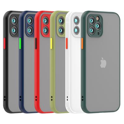 China Amazon Shockproof New 2021 Hot Matte Cell Phone Accessories Case Frosted Translucent Soft Flexible For iPhone X 11 12 13 pro Max Cases for sale