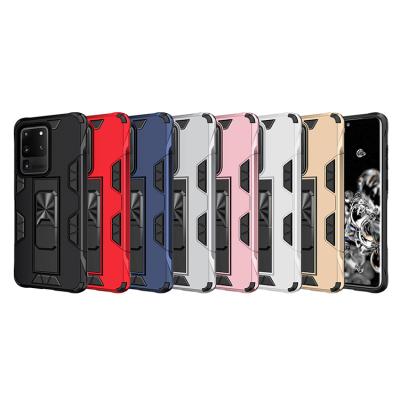 China Shock proof for samsung galaxy s20 invisibility kickstand ultra luxury design magnetic case armor mobile phone case for sale