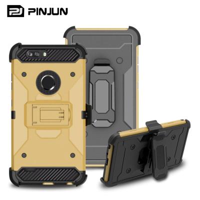 China Shock Resistant 3 in 1 Hybrid Phone Case For ZTE Blade Z Max Heavy Duty Case Z982 Belt Clip for sale