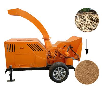 China Large Woodworking Machinery Mobile Version Of Garden Flowers Diesel Powered Weeds Branch Wood Shredders Shredders And Chippers for sale