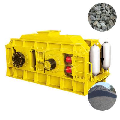 China Stone Crushing Large Rock Brick Coal Chemical Slag Automatic Reliable Clay Limestone And Graphite Quality Double Tooth Hydraulic Roll Crusher Production Line for sale