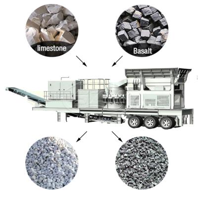 China Tire Mining Type For Crawler Type Cone Version Stone Crusher Fine Stone Mobile Mines Iron Ore Crushing Production Car for sale