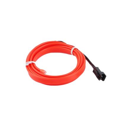 China High Brightness 1m 2m 3m 4m 5m Flexible EL Neon Wire Glow Rope Flat Cable 12V Neon Lights 12V Car Decor 020 for sale