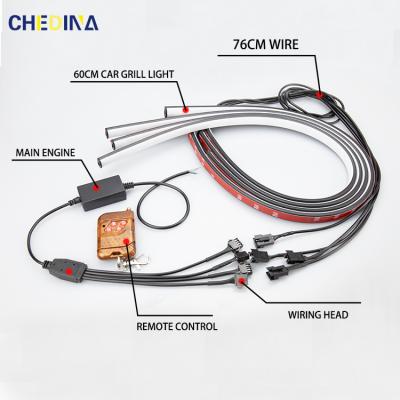 China Wholesale Automotive Chedina Grills 5050 60cm RGB LED Grill Strip Light For Cars for sale