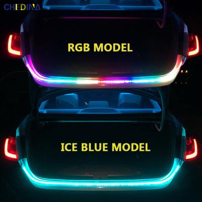 China Car Led Tailight Factory Outlet 120CM RGB Ice Blue 12V Flexible Turn Signal Lamp Car LED Tail Rear Light Strip For Car Trunk for sale