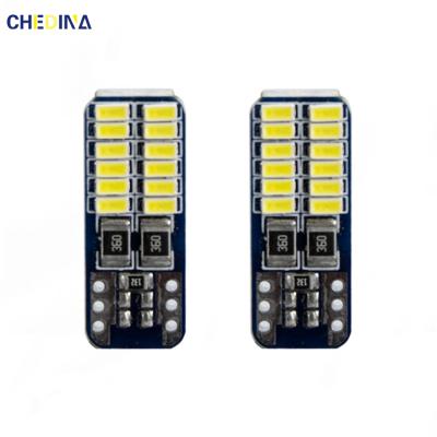 China Chedina Wholesale 3014 24SMD W5W T10 LED Canbus Corner Light PCB For Car for sale