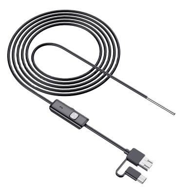 China Waterproof Ultra Thin Waterproof Micro Type-C 3in1 Hard Cable Android Endoscope Camera IP67 720P HD USB Industrial Endoscope 3.9mm for sale