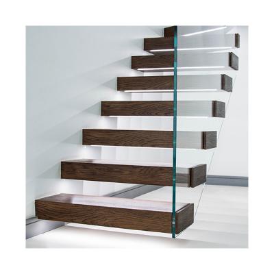 China China Supplier Perfect Quality Contemporary Floating Staircase Indoor Wood Staircase for sale