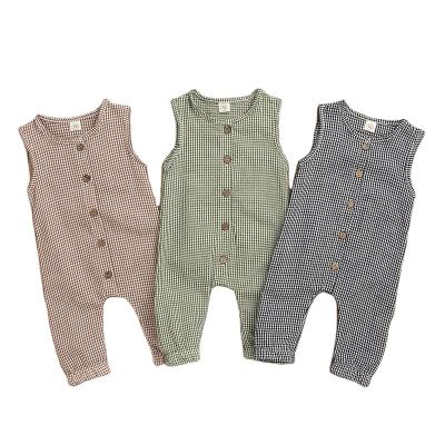 China Summer Short Sleeveless Romper Spring Baby Boy Rise Clothing Newborn Jumpsuit 0-2T for sale