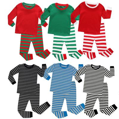 China Wholesale Anti-Shrink Baby Clothing Set For Boys And Girl Kids Simple Christmas Festival Outfits Tops And Tops Long Two-Piece Pajamas for sale