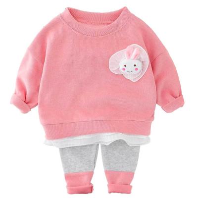 China Autumn Girls Cute Clothing Set Casual Sweater and Spats Costume Kids Baby Two-Piece Suits for sale