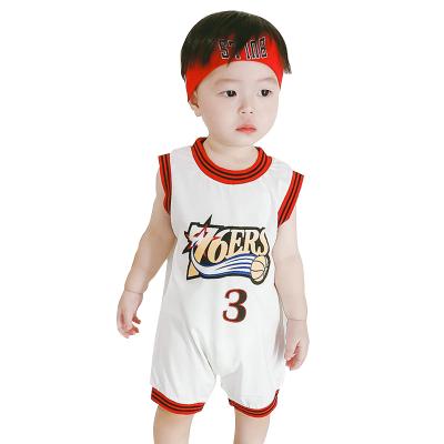 China Baby Antibacterial Sleeveless Vest Summer Overalls Short Sportswear With Headband for sale