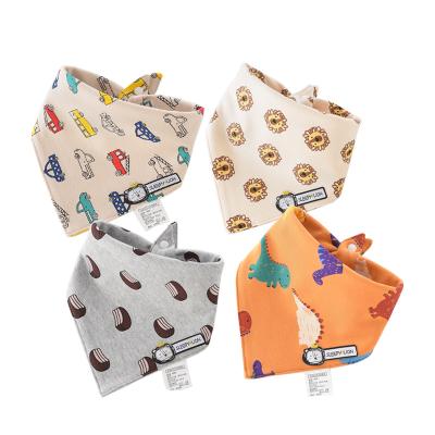 China Super Soft Animals Cartoon Feeding Bib Baby Boy Girls Feeding Towel Cotton Bandana Bibs Can Be Customized for sale