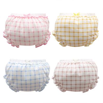 China Infant Baby Boy Girl Kids Anti-Pilling Baby Toddler Bloomers Ruffles Shorts Plaid PP Bloomers for sale