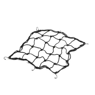 China Cargo Bungee Natural High Quality Emulsion Barrier Bungee Net Elastic Emulsion,Natural Latex Bungee With Carabiner Hook Webbing Cargo Net for sale