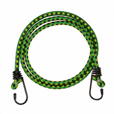 China Rubber With Polyester Braided ISO9001 Certified Bungee Shock Rope Fitness Bungee Cord 10m Strong Retractable Bungee Cord With Hooks for sale