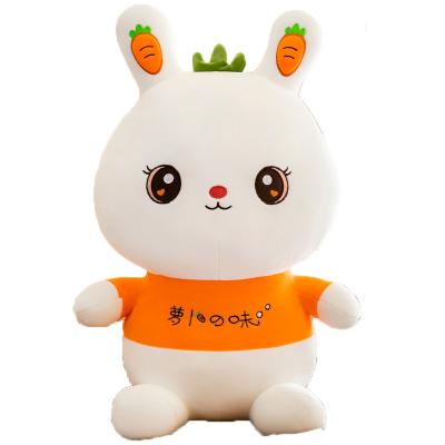 China Plush Happy Christmas Rabbit Plush Toy Shaped With Plush Radish for sale