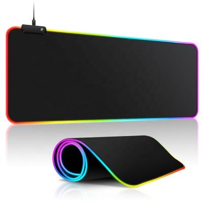 China Custom Gaming LED Gaming Mouse Pad RGB Sublimation Soft Top Gaming Customizable OEM Customized Status Style Rubber Enjoy Design Gamer for sale