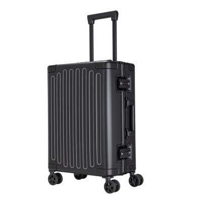 China Aluminum Alloy Aluminum Frame Suitcase Luggage Soft Contour Easy To Carry Traveling Luggage Trolley Suitcase for sale