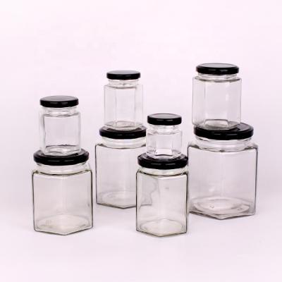 China Wholesale Freshness Preservation Kitchen Glass Container Storage Honey Jar With Metal Screw Lid for sale