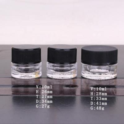 China Eye Cream Customized 10g Clear Glass Cosmetic Cream Jars With Safe Lid for sale