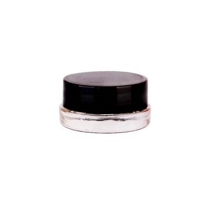 China Concentrate 7ml Cosmetic Container 7ml Empty Glass Cosmetic Jars With Black Lid for sale